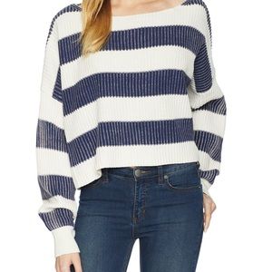 Free People “Just My Stripe” Cropped Sweater Woman’s Size M